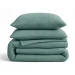 Sleeptime Lazy Dekbed Mousseline Groen  + inclusief kussensloop/kussenslopen