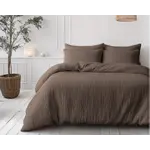 Sleeptime Lazy Dekbed Mousseline Donker Taupe  + inclusief kussensloop/kussenslopen