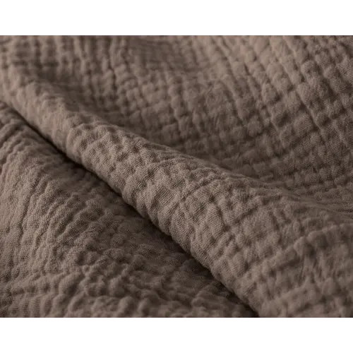 Sleeptime Lazy Dekbed Mousseline Donker Taupe  + inclusief kussensloop/kussenslopen