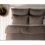 Sleeptime Lazy Dekbed Mousseline Donker Taupe  + inclusief kussensloop/kussenslopen