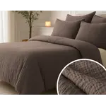 Sleeptime Lazy Dekbed Mousseline Donker Taupe  + inclusief kussensloop/kussenslopen