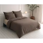 Sleeptime Lazy Dekbed Mousseline Donker Taupe  + inclusief kussensloop/kussenslopen