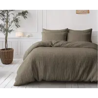 Sleeptime Lazy Dekbed Mousseline Taupe  + inclusief kussensloop/kussenslopen