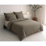 Sleeptime Lazy Dekbed Mousseline Taupe  + inclusief kussensloop/kussenslopen