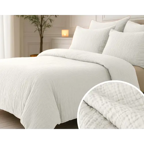 Sleeptime Lazy Dekbed Mousseline Beige  + inclusief kussensloop/kussenslopen