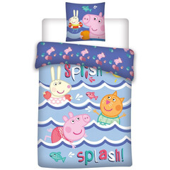 Peppa Pig Dekbedovertrek Splash - 140 x 200 cm / 65 x 65 cm - Polykatoen