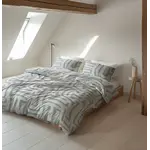 Sleeptime Dekbedovertrek Flanel Danis Groen/Grijs - Flanel