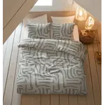 Sleeptime Dekbedovertrek Flanel Danis Groen/Grijs - Flanel