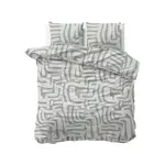 Sleeptime Dekbedovertrek Flanel Danis Groen/Grijs - Flanel