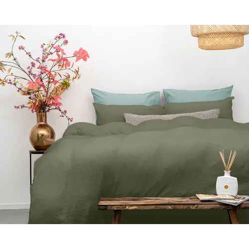 Dreamhouse Dekbedovertrek Mousseline Mossy Groen