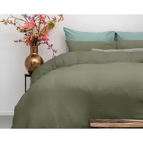 Dreamhouse Dekbedovertrek Mousseline Mossy Groen
