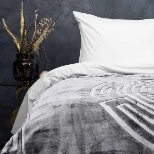 Sleeptime Embossed Zeta Deken Grijs 200 x 240