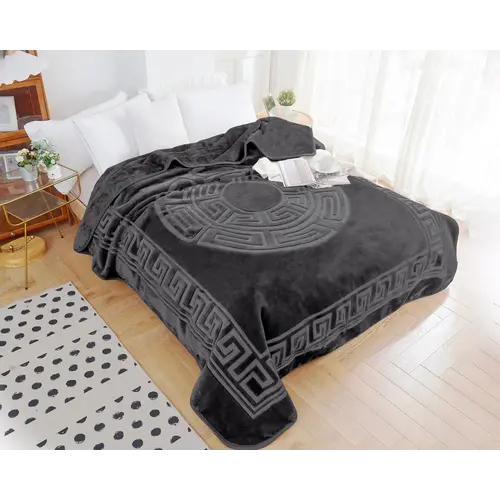 Sleeptime Embossed Zeta Deken Antraciet 200 x 240