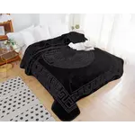 Sleeptime Embossed Zeta Deken Zwart 200 x 240