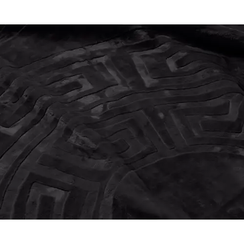 Sleeptime Embossed Zeta Deken Zwart 200 x 240