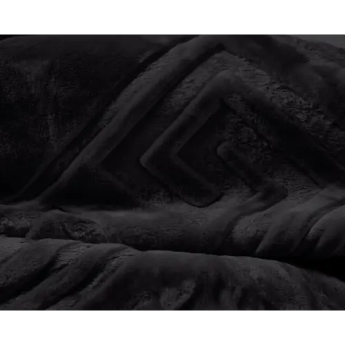 Sleeptime Embossed Zeta Deken Zwart 200 x 240
