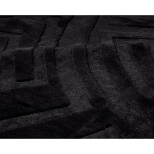 Sleeptime Embossed Zeta Deken Zwart 200 x 240