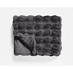 Primaviera DeLuxe Pom Rabbit Fur plaid Antraciet 150 x 200