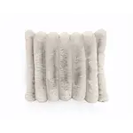 Primaviera DeLuxe Rib Rabbit Fur Sierkussen Ecru 50 x 50