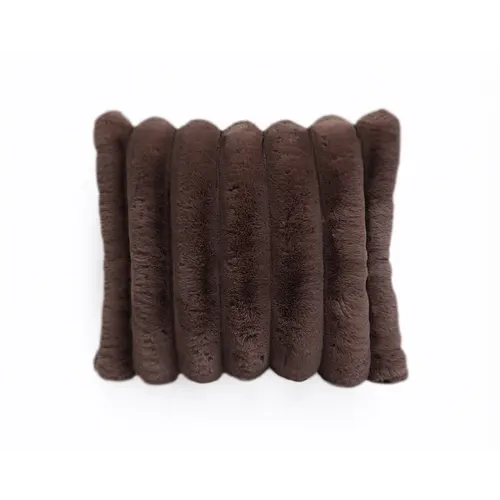 Primaviera DeLuxe Rib Rabbit Fur Sierkussen Taupe 50 x 50