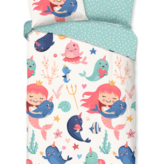 Good morning Kinderdekbedovertrek 100% katoen Silvie