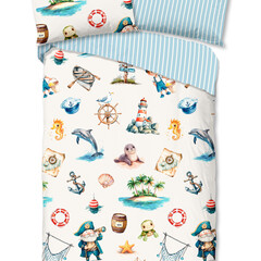 Good morning Kinderdekbedovertrek 100% katoen Capi