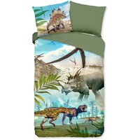 Zouzou ,Kinderdekbedovertrek Dinoworld - 140x220 cm