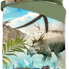 Zouzou ,Kinderdekbedovertrek Dinoworld - 140x220 cm