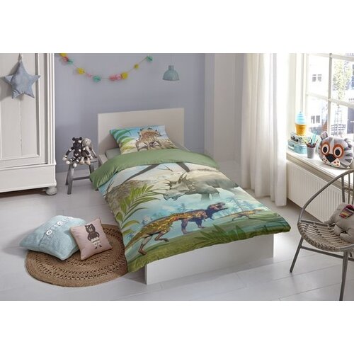 Zouzou ,Kinderdekbedovertrek Dinoworld - 140x220 cm