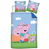 Peppa Pig Dekbedovertrek Family - 140 x 200 + 65 x 65 cm - Polykatoen