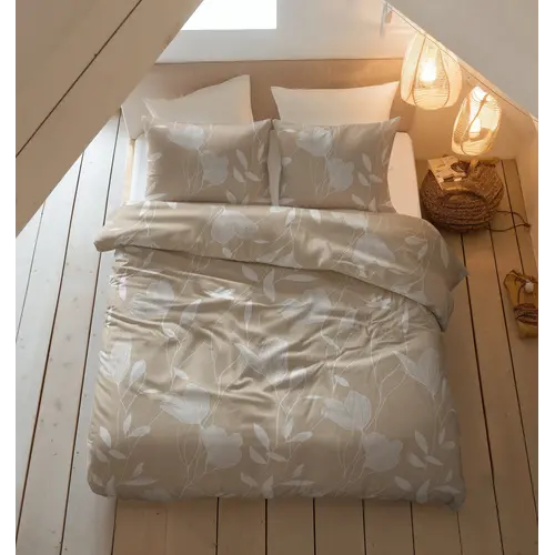 Sleeptime Dekbedovertrek Serenity Beige/Zand - Flanel