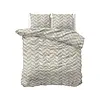 Sleeptime Dekbedovertrek Chevron Beige/Zand - Flanel