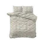 Sleeptime Dekbedovertrek Chevron Beige/Zand - Flanel