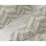 Sleeptime Dekbedovertrek Chevron Beige/Zand - Flanel