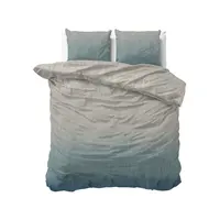 Sleeptime Dekbedovertrek Gradia Beige/Blauw - Flanel