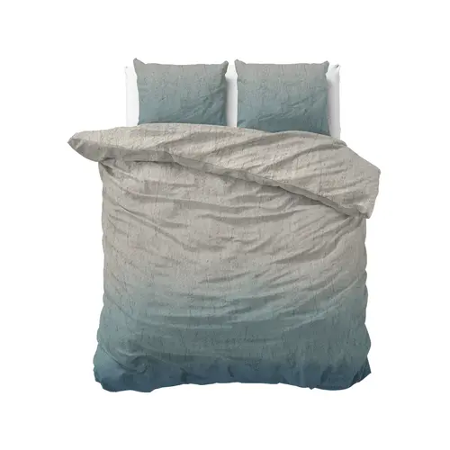 Sleeptime Dekbedovertrek Gradia Beige/Blauw - Flanel