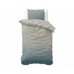 Sleeptime Dekbedovertrek Gradia Beige/Blauw - Flanel