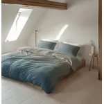 Sleeptime Dekbedovertrek Gradia Beige/Blauw - Flanel