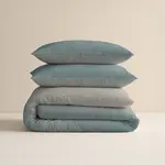 Sleeptime Dekbedovertrek Gradia Beige/Blauw - Flanel