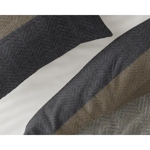 Sleeptime Dekbedovertrek Ravon Taupe/Antraciet - Flanel