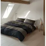 Sleeptime Dekbedovertrek Ravon Taupe/Antraciet - Flanel