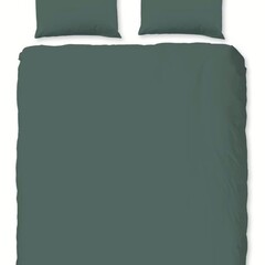 Good morning Dekbedovertrek Good Morning Uni – Katoen Flanel - olijf