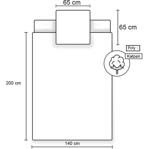 Hello Kitty Dekbedovertrek Cute - 140 x 200 cm / 65 x 65 cm - Polykatoen