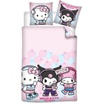 Sanrio Dekbedovertrek Friends - 140 x 200 + 65 x 65 cm - Polykatoen