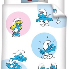 De Smurfen Dekbedovertrek Blue - 140 x 200 cm / 65 x 65 cm - Katoen