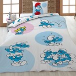 De Smurfen Dekbedovertrek Blue - 140 x 200 cm / 65 x 65 cm - Katoen