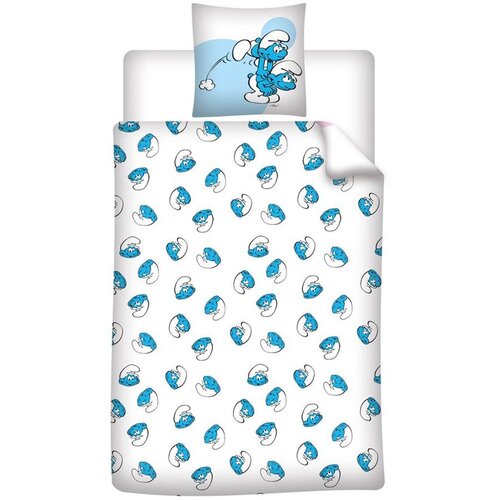 De Smurfen Dekbedovertrek Blue - 140 x 200 cm / 65 x 65 cm - Katoen