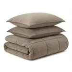 Sleeptime Dekbedovertrek Teddy Trim Donker Taupe / Antraciet