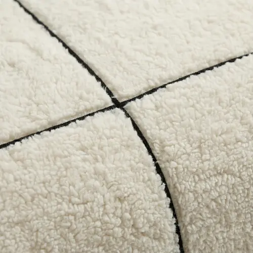 Sleeptime Dekbedovertrek Teddy Trim Beige / Zwart