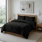 Sleeptime Dekbedovertrek Faux Fur Syon Zwart